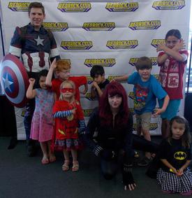 Captain America and Black Widow at Bedrock City Comic Company