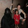 Light Side Warrior and Dark Side Warrior enjoy meeting young fans at a character appearance.