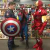 Spider Hero loved cutting up with American Hero and Iron Hero during their appearance on KHOU.
